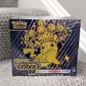 NEW ⚡ Surging Sparks ⚡ Elite Trainer Box ETB ⚡ Factory sealed ⚡ Pokemon Cards